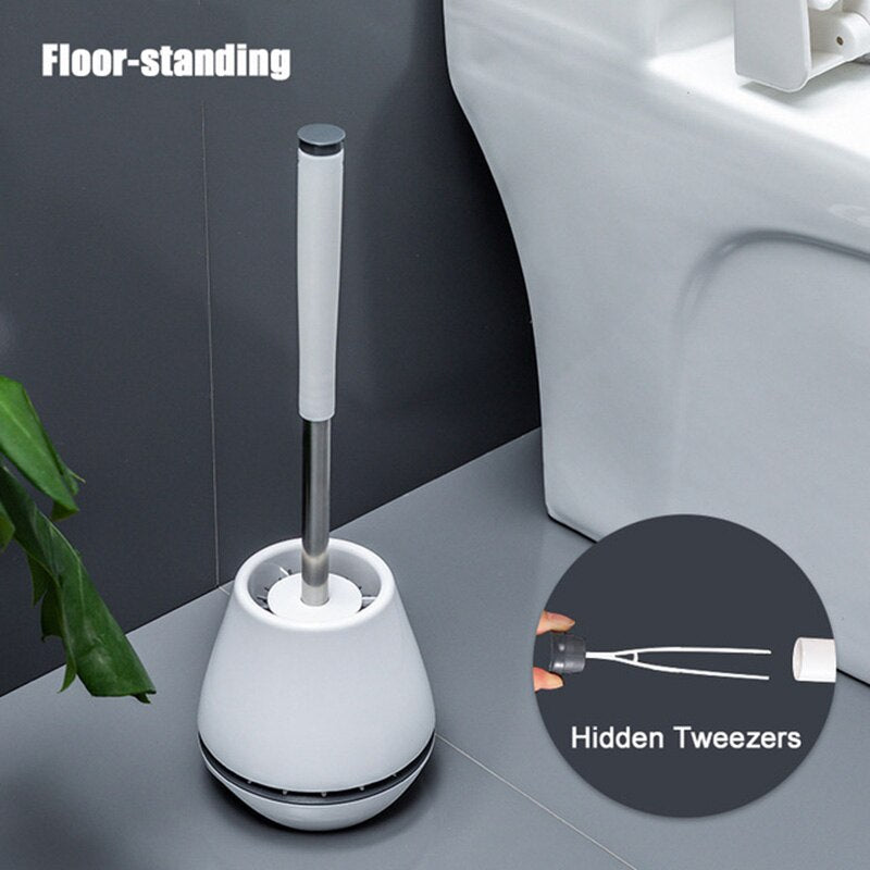 Wall-Mounted Silicone Toilet Brush