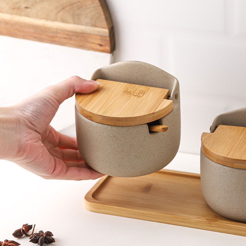 Japanese Ceramic Seasoning Jar Set