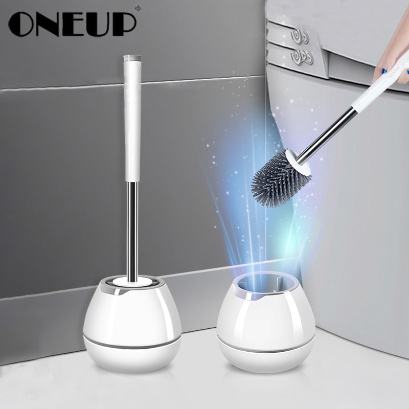 Wall-Mounted Silicone Toilet Brush