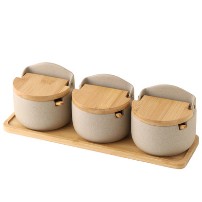 Japanese Ceramic Seasoning Jar Set