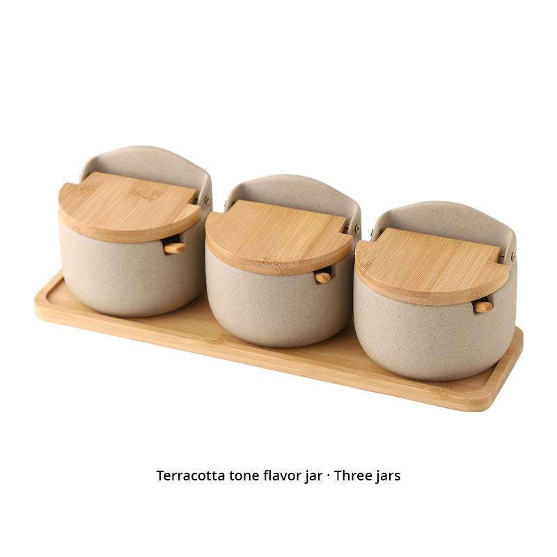 Japanese Ceramic Seasoning Jar Set