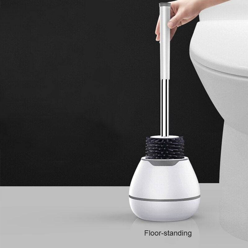 Wall-Mounted Silicone Toilet Brush