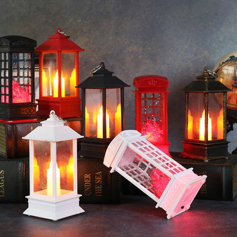 LED Flameless Lantern Vintage Castle Hanging Light