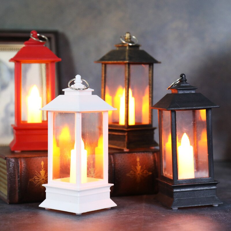 LED Flameless Lantern Vintage Castle Hanging Light