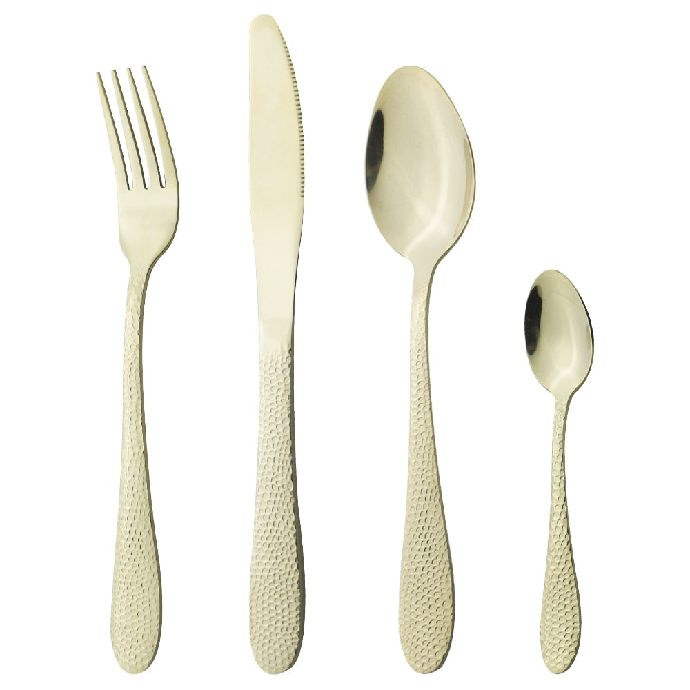 4-Piece Black Cutlery Set