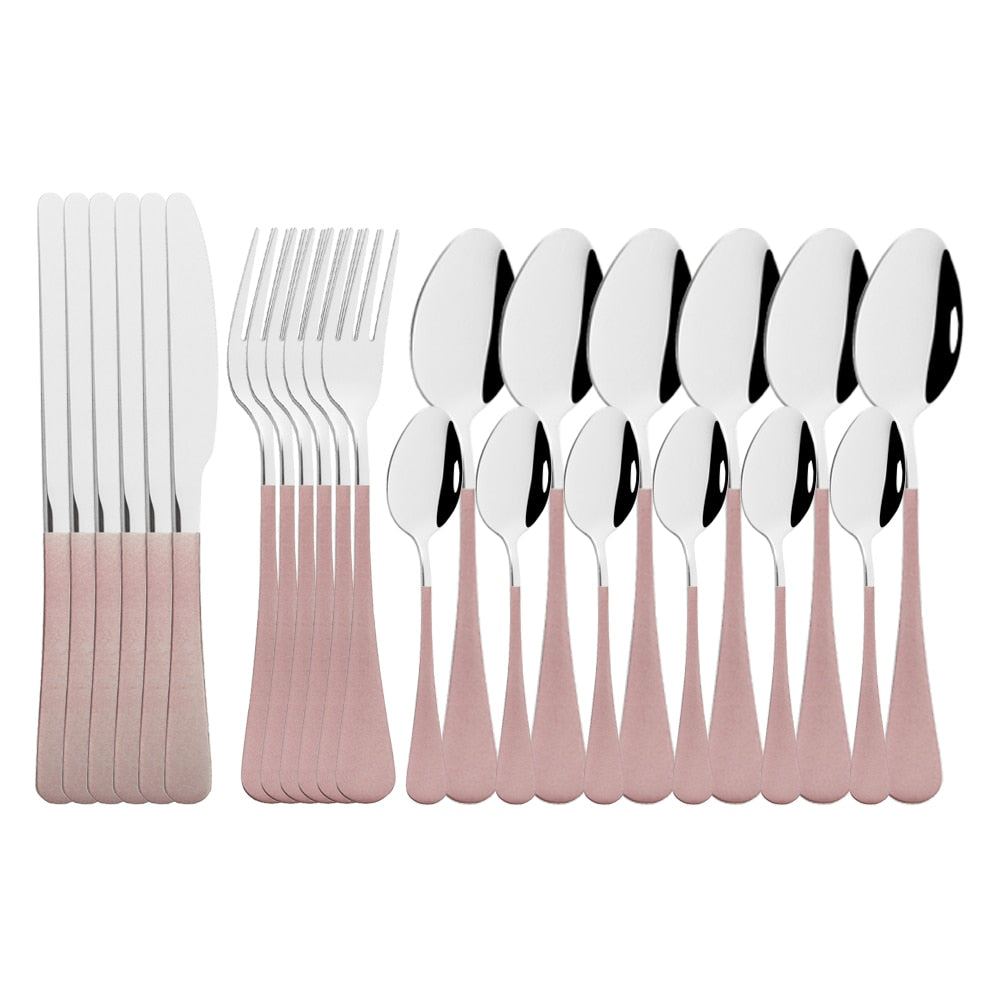 24pcs Black Mirror Dinnerware Set