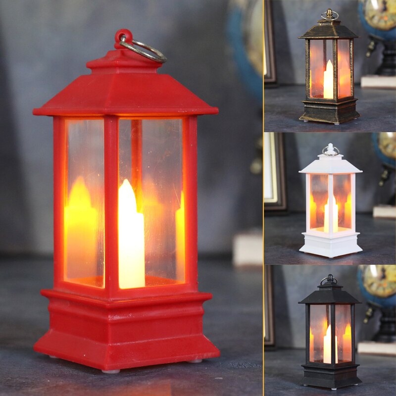 LED Flameless Lantern Vintage Castle Hanging Light