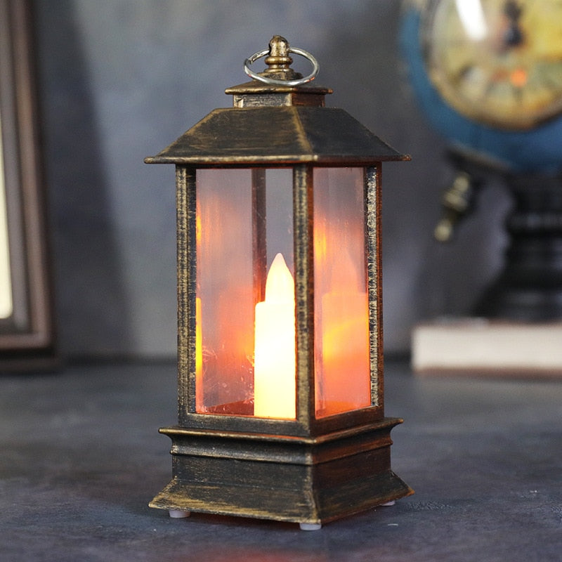 LED Flameless Lantern Vintage Castle Hanging Light