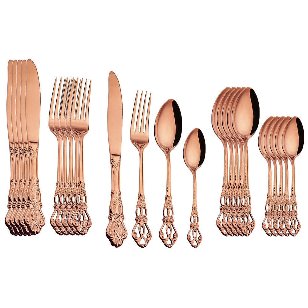 24-Piece Gold Cutlery Set