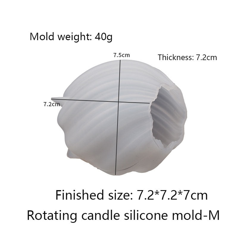 3D Rotating Pillar Candle Silicone Mold