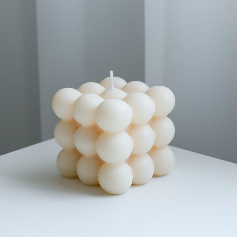 Modern Home Decoration Big Cube Bubble Candle