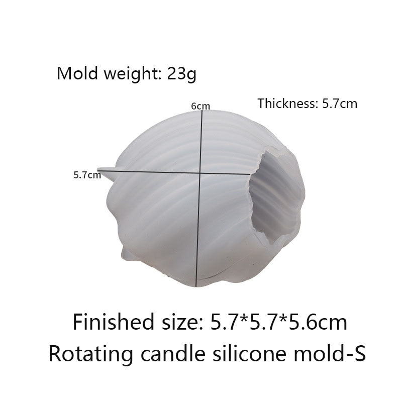 3D Rotating Pillar Candle Silicone Mold