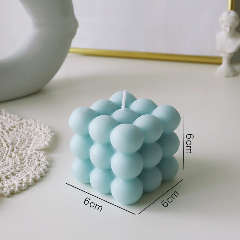 Modern Home Decoration Big Cube Bubble Candle