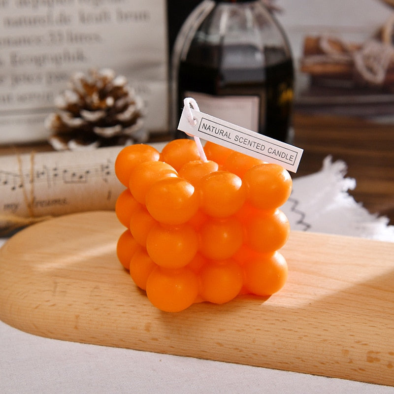 Modern Home Decoration Big Cube Bubble Candle