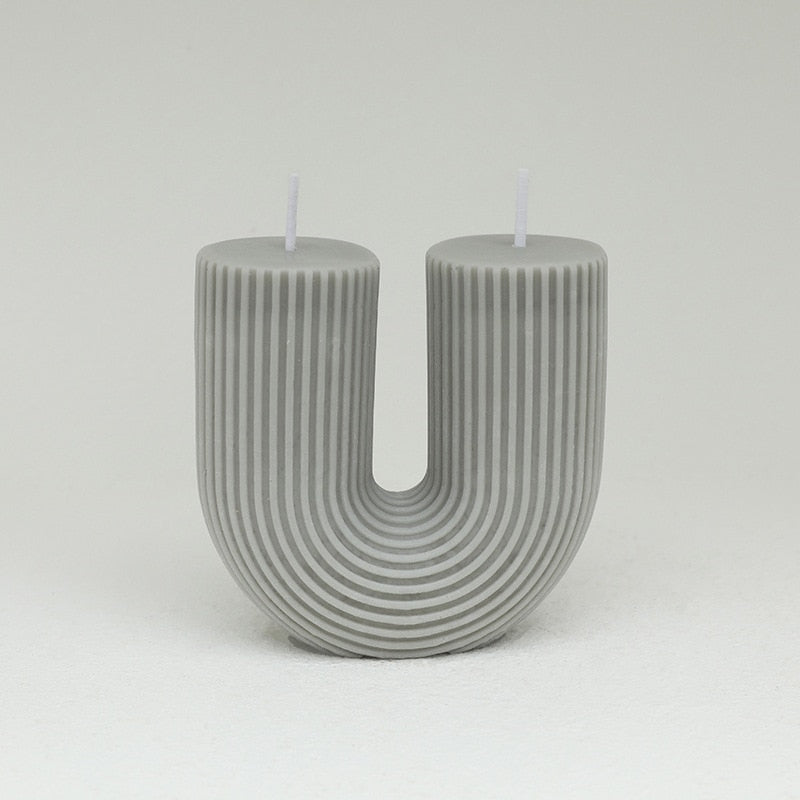 Modern Home Decoration Geometry U-shaped Scented Candles