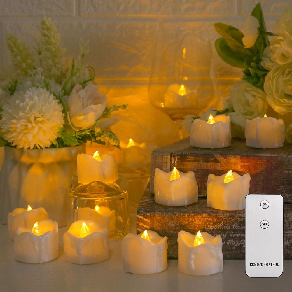 12/24-Piece Flameless LED Tea Lights