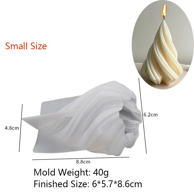 3D Rotating Pillar Candle Silicone Mold