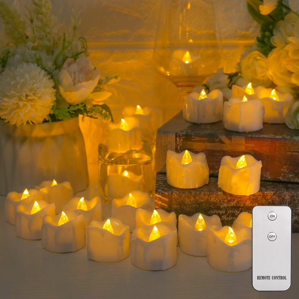 12/24-Piece Flameless LED Tea Lights