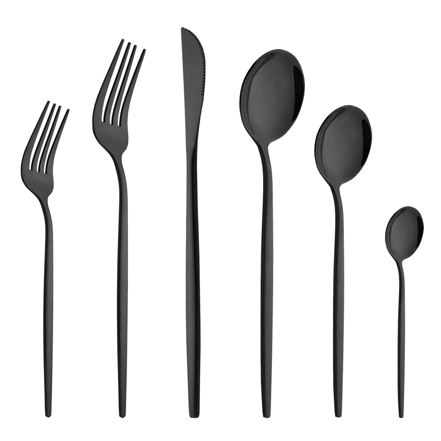 6Pcs Western Purple Dinnerware Cutlery Set