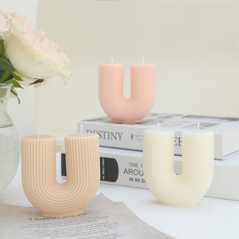 Modern Home Decoration Geometry U-shaped Scented Candles