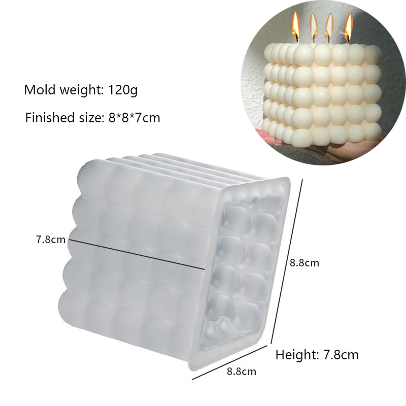 3D Rotating Pillar Candle Silicone Mold