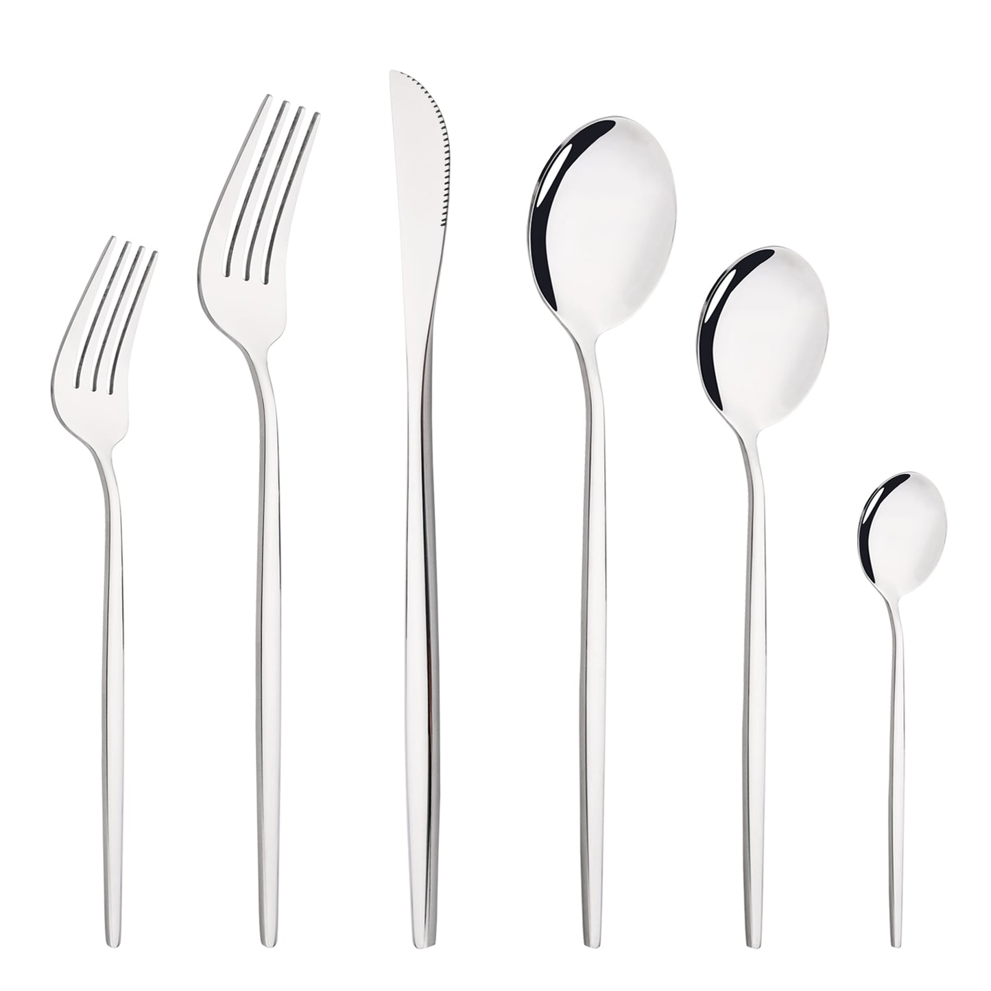 6Pcs Western Purple Dinnerware Cutlery Set