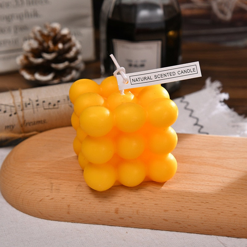 Modern Home Decoration Big Cube Bubble Candle