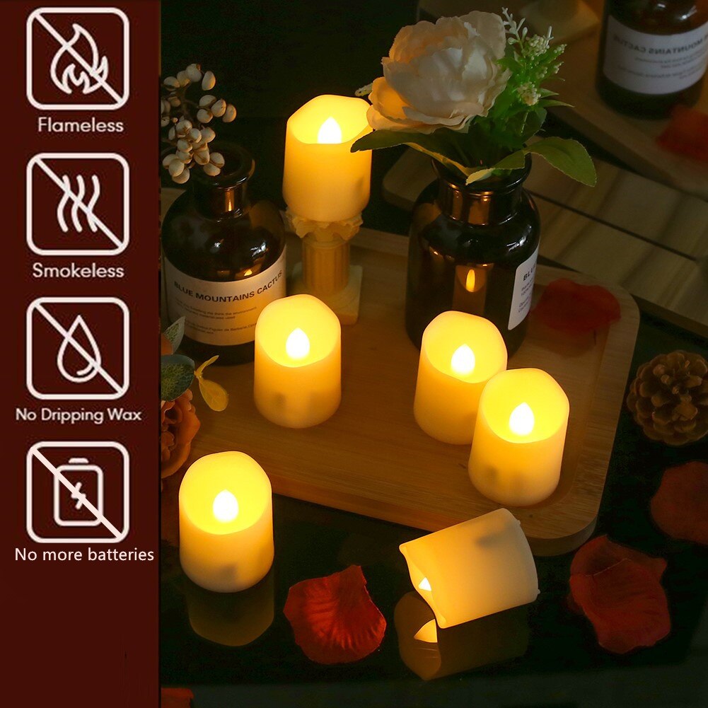 12/24-Piece Flameless LED Tea Lights