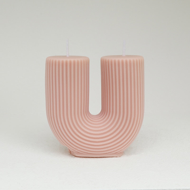 Modern Home Decoration Geometry U-shaped Scented Candles