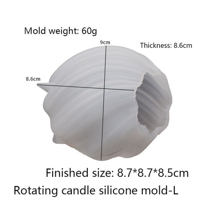 3D Rotating Pillar Candle Silicone Mold