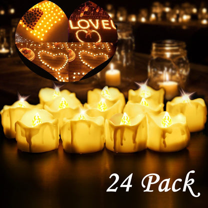 12/24-Piece Flameless LED Tea Lights