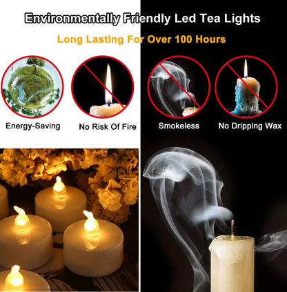 12/24-Piece Flameless LED Tea Lights