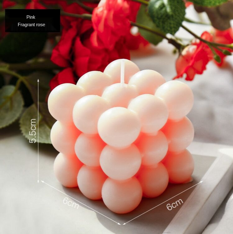 Modern Home Decoration Big Cube Bubble Candle
